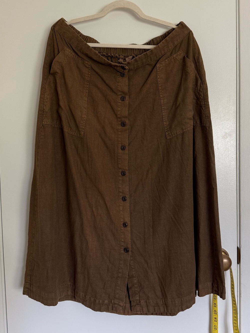 Universal thread button down skirt